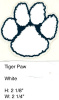 Tiger Paw White outlined in navy